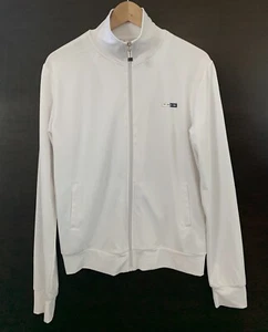 TOGS Australia Womens Long Sleeve Stretch Jacket Jumper White Full Zipper Large - Picture 1 of 7