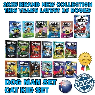 18 Books Dog Man Graphic Novels Book Set Hardcover Dogman Full Set Kid Brand NEW - image 1 of 4