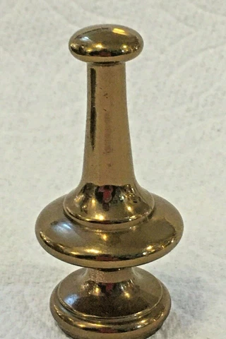 Vintage Bronze Sort of Bottle Shaped Lamp Finial 2 1/8 In Tall 3/8" Hole Cover