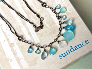 Dana Kellin Sundance Catalog “Fiji” Necklace Sterling Silver and Gemstone RARE - Picture 1 of 12