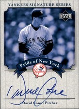 2003 Upper Deck Yankees Signature Pride of New York Autograph #CO David Cone