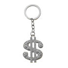 Large Alloy Dollar Keychain Metal Diamond Dollar Car Keychain Money Pendant_wf