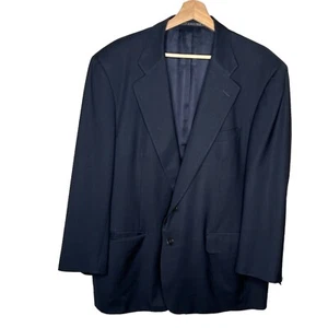 Ermenegildo Zegna Super 100S Navy Wool Mens Blazer 42 - Picture 1 of 12