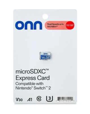 512GB MicroSD Express Card Onn BRAND NEW (Compatible With Nintendo Switch 2) - Image 1 of 2
