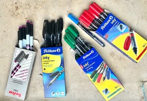 SHOP RETURN! Bag of PELIKAN and GEHA Inky Fibre Pens - Picture 1 of 1