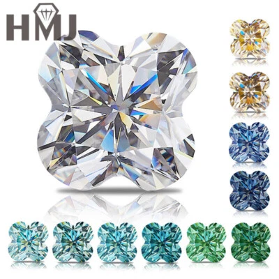 3~10mm Multicolor Loose Moissanite GRA Certificate Gemstone Four-Leaf Clover Cut - Image 1 of 4