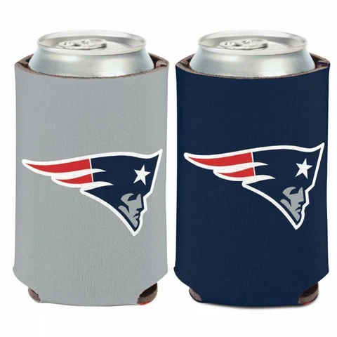 NEW ENGLAND PATRIOTS 2 SIDED CAN COOLER/KOOZIE NEW AND OFFICIALLY LICENSED Cover