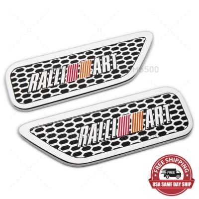 Mitsubishi Ralliart Racing Logo Sport Fender Door Marker Nameplate Badge Emblem - Image 1 of 4