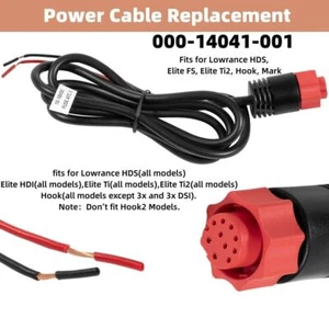 000-14041-001 HDS/Elite/Hook Power Cable for Lowrance HDS Elite FS Ti2 Hook - Imagen 1 de 11