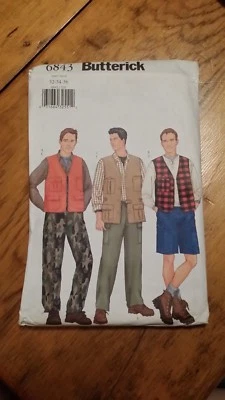 CHALECO PANTALÓN CORTO BUTTERICK VINTAGE PARA HOMBRE PATRÓN 6843 TALLA 32-36 ENVÍO GRATUITO   Foto 1 de 2