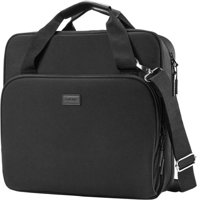 Carpeta con cremallera de 3 anillos Losong 3 "anillo en D con correa para el hombro negra tiene capacidad para 700 hojas Foto 1 de 4