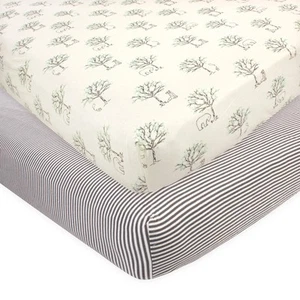 Unisex Baby and Toddler Organic Cotton Crib Sheet, Birch Trees, One Size - Picture 1 of 1