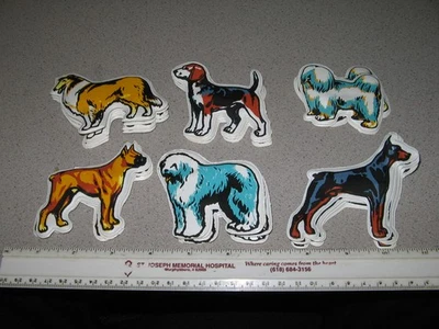 СОБАКА ОВЧАРКА (3 примера) пухлая наклейка холодильник магнит 1974 - Изображение 1 из 4