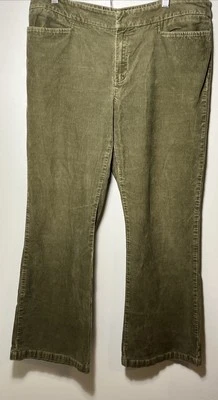 Pantalones deportivos Jones New York de pana verde elásticos para mujer talla 14 Foto 1 de 4