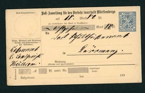 Württemberg completo instrucciones postales ADU22 sin usar - etiquetado - Imagen 1 de 2