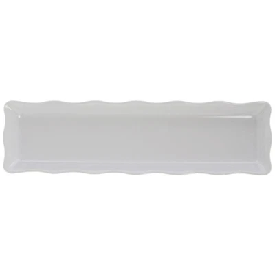 G.E.T. ML-112-W Food Service Display Tray with Scalloped Edges, 19" x 5.25", - Image 1 of 4