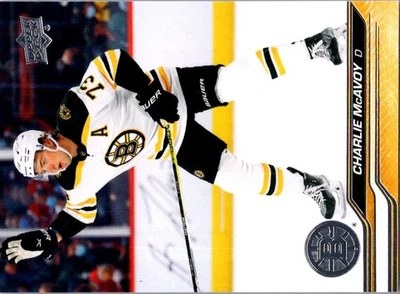 2023-24 Upper Deck Series 1 Outburst Gold Parallel Charlie McAvoy Rookie Boston - Image 1 of 2