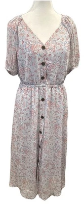 Lauren Conrad  LC Floral Long Prairie Maxi Dress Sz M NO BELT Whimsy Romantic - Image 1 of 4