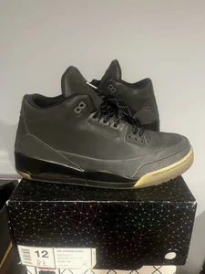 Nike Air Jordan 3 Retro 3. Tutte nere taglia 12 indossate!!si chiamano Il laboratorio ! - Foto 1 di 6