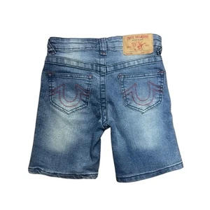 True Religion Denim Shorts Boys Sz 5 Adjustable EUC - Picture 1 of 4