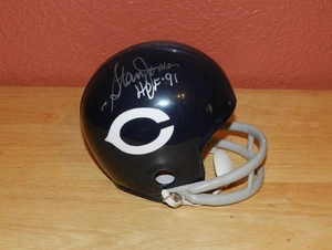 Stan Jones HOF Chicago Bears Signed Throwback 2-Bar Mini Helmet Riddell GTSM COA - Picture 1 of 9