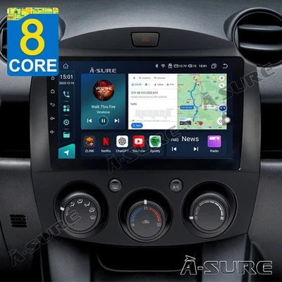 8Core 4+64GB Android 14 Carplay Autoradio Für Mazda 2 2007-2013 GPS Navi WIFI FM - Bild 1 von 4