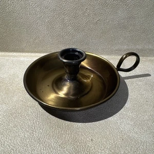 Princess House Brass Chamberstick Candle Holder - Picture 1 of 6