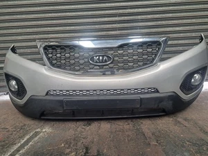 KIA SORENTO 2012 MK2 COMPLETE FRONT BUMPER IN SILVER - Picture 1 of 10