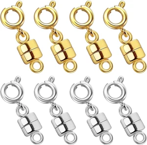 OHINGLT Strong Magnetic Necklace Clasps and Closures,Gold and Silver Plated - Picture 1 of 12