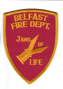 *Rarität* Belfast (Waldo County) ME Maine Fire Dept. patch - NEU! *Kiefer des Lebens* - Bild 1 von 1