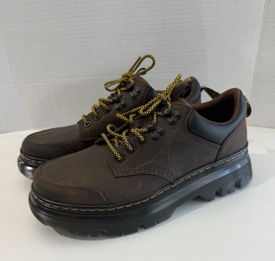 Dr.Martens men’s Tarik Lo Dark Brown Crazy Horse Leather Utility shoes Men’s 9 - Image 1 of 4