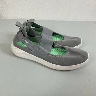 Crocs LiteRide Gray Mary Jane Shoes Size 6 - Image 1 of 4