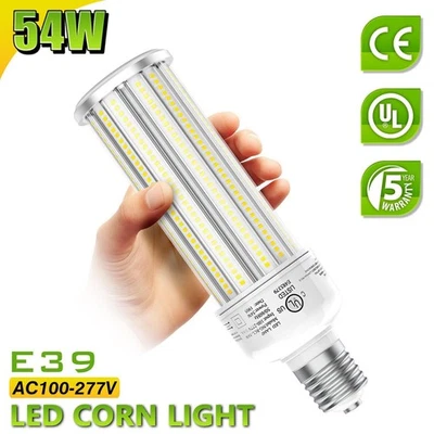 54W LED Corn Bulb Light 5KK E39 Mogul Base for Warehouse Garage Shop Lighting - Image 1 of 4