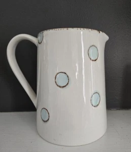 Homegoods Keramik Krug - Vase mit blauen Tupfen Made in Portugal  - Bild 1 von 5