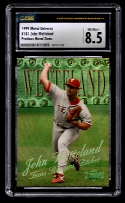JOHN WETTELAND 1999 PRECIOUS METAL GEMS BASEBALL CARD #141 CSG 8.5 SKYBOX 43/50 - Image 1 of 2