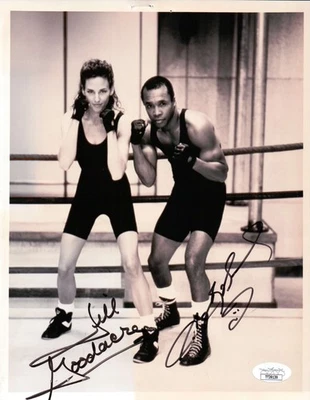 Sugar Ray Leonard Jill Goodacre Signed Autographed 8X10 Photo  JSA TT39139 - Image 1 of 2