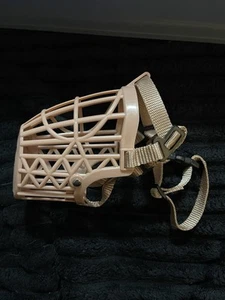 Adjustable Dog No Bite Silicone Basket Muzzle Cage Mouth Mesh Cover Size Large - Picture 1 of 3