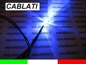 10 LED BLU 5mm 20.000mcd CABLATI 30cm CON RESISTENZA 12v CON CAVO A2B30 - Foto 1 di 1