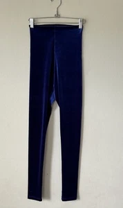 Commando Control Damengröße Small blau Samt Skinny Leggings sexy luxuriös Regal - Bild 1 von 5