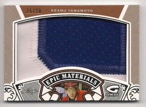 Keanu Yamamoto 2016 Leaf Genesis Epic Materials Game Used Jersey Patch /20 2c