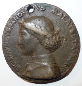 Italie, Sigismond Malatesta, seigneur de Rimini, Fano et Cesena 1450, Très rare! - Picture 1 of 2