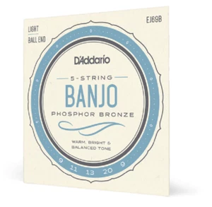 Bola Extremo D'Addario EJ69B Cuerdas Banjo 5 Cuerdas Fósforo Bronce Luz 9-20 - Imagen 1 de 12