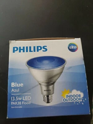 Philips Non-Dimmable 13.5W Blue 40° LED Bulb, Outdoor and Enclosed Fixture Rated - Image 1 of 4