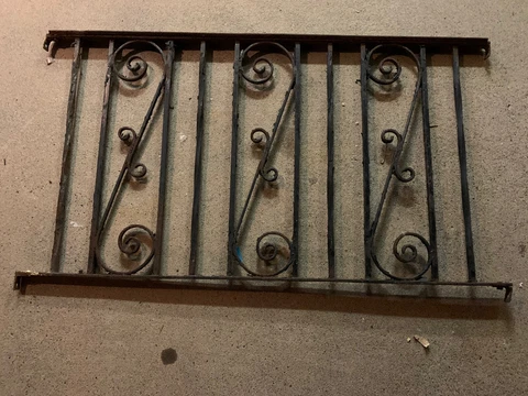 Vintage Wrought Iron Architectural Garden Yard Fence Railing Cover