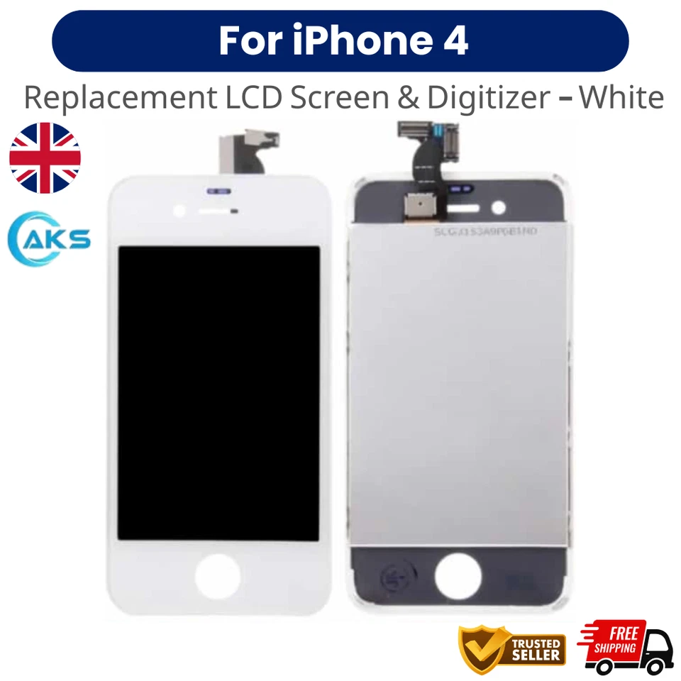 Replacement LCD For iPhone 4 Touch Screen Digitizer Panel Premium Assembly White - Image 1 of 1