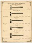 Simmons Hardware Company Solid Cast Blacksmith Ball Pein Hammers Catalog Page