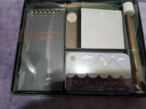 5 piece Stationary Set pad Adventure Awaits Camping Marshmallow Pen Paper Riot - Picture 1 of 8