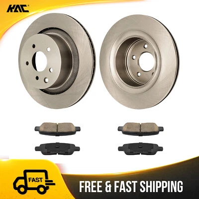 For Infiniti G37 2008-2013 G35 2007-2008 Rear Brake Rotors & Ceramic Brake Pads - Image 1 of 4