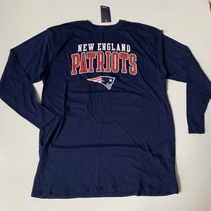 New England Patriots Fanatics blau Langarm Neu mit Etikett T-Shirt Größe 2XLT - Bild 1 von 4