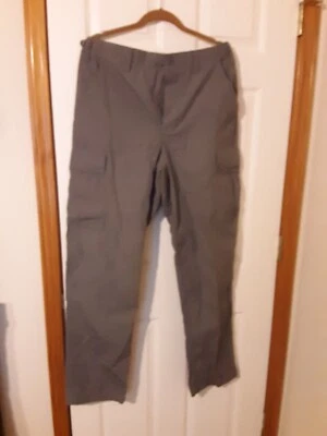 2 PAIR TRU-SPEC GRAY POLY BLEND UNIFORM WORK PANTS SIZE MEDIUM LONG - Image 1 of 4